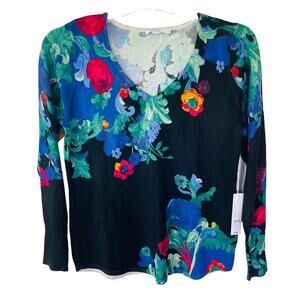 Chico’s  V Neck knit pullover sweater Size S